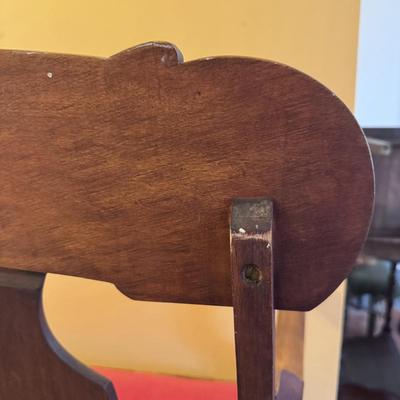 Wooden Victorian Style Bench w/ Velvet Seat (LR-DZ)