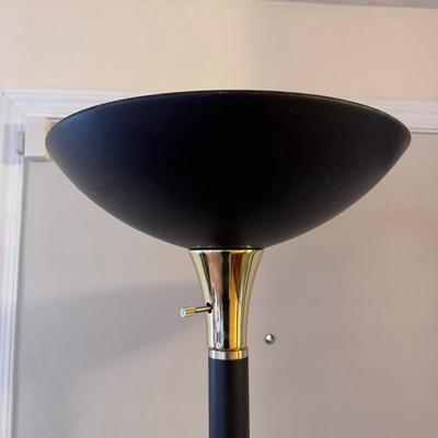 Two Art Deco Style Torchiere Floor Lamps (LR-DZ)