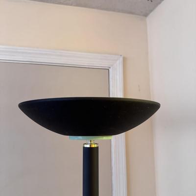 Two Art Deco Style Torchiere Floor Lamps (LR-DZ)