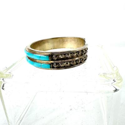 1231 Vintage Velma Dewa Zuni N.M Turqouise Cuff Bracelet