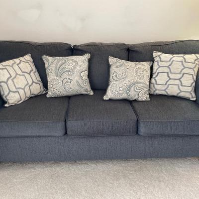 Blue fabric sofa