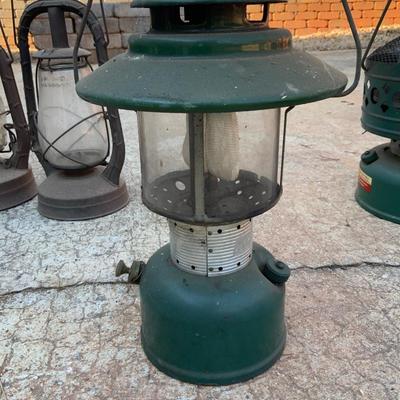 Lot of Vintage to Now Lanterns and heaters.