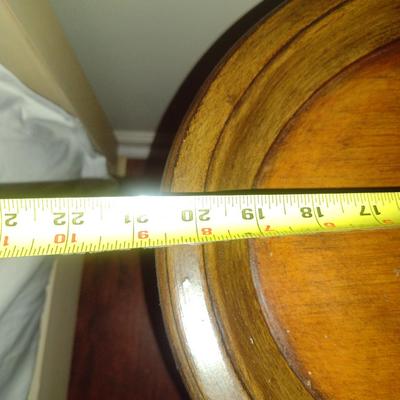 Round, Contemporary Three Drawer Side/Accent Table- Approx 16" in Diameter, 27 3/4" Tall