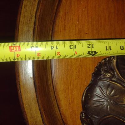 Round, Contemporary Three Drawer Side/Accent Table- Approx 16" in Diameter, 27 3/4" Tall