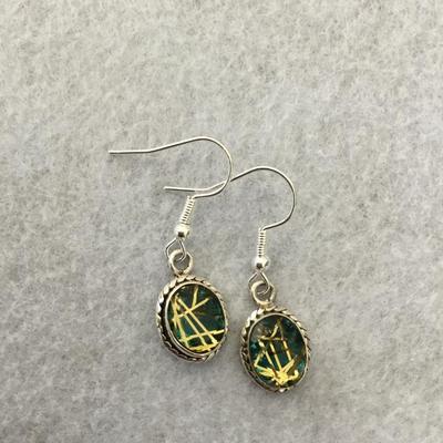 Beautiful 925 silver vintage dingle earrings