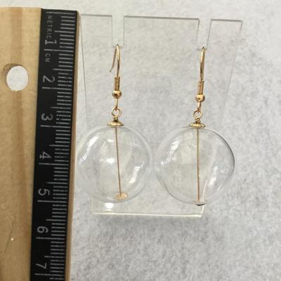 Cool large glass bulb earrings