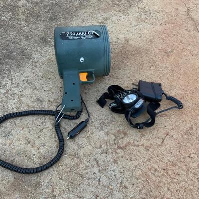 Lot of Vintage Halogen Spotlight and headlamp