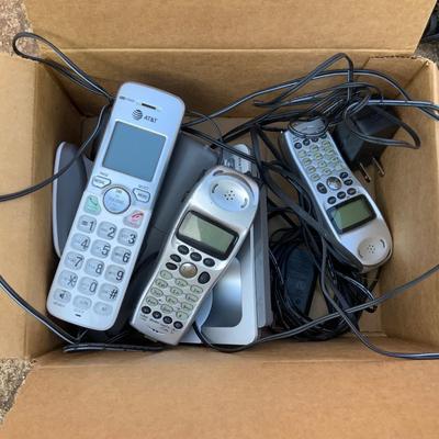 Lot of Vintage phones, walkie-talkies and remotes.
