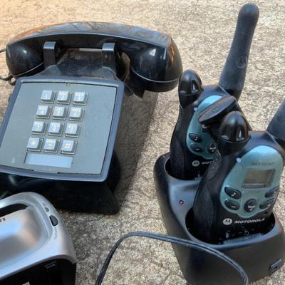 Lot of Vintage phones, walkie-talkies and remotes.