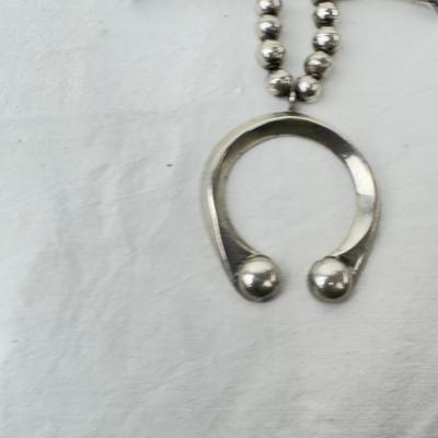 1235 Vintage Squash Blossom Silver Necklace