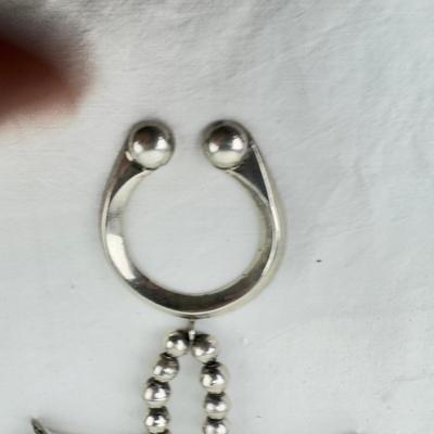 1235 Vintage Squash Blossom Silver Necklace