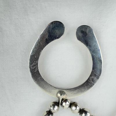 1235 Vintage Squash Blossom Silver Necklace
