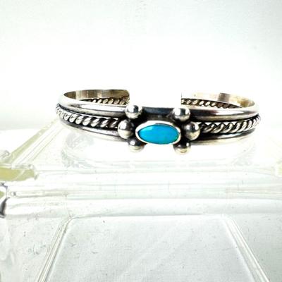 1202 Silver Turquoise Cuff Bracelet