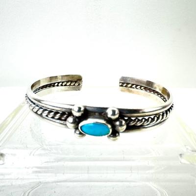 1202 Silver Turquoise Cuff Bracelet