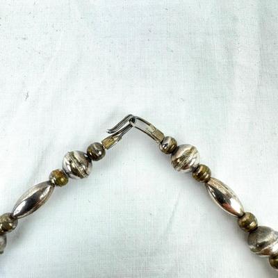 1203 Five Turquoise Silver Necklace