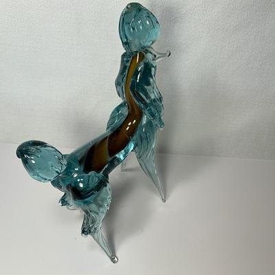 Murano Blue Glass Poodle