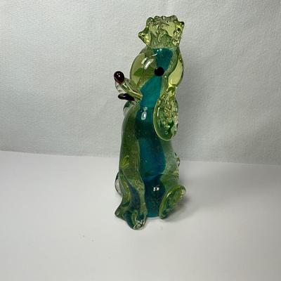 Murano Blue/Green Poodle