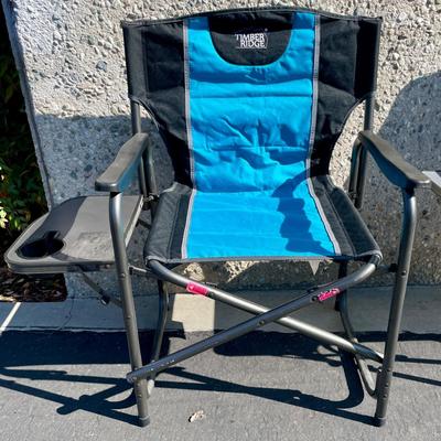 Folding Outdoor Director-Style Camping Chairs with Side Tables