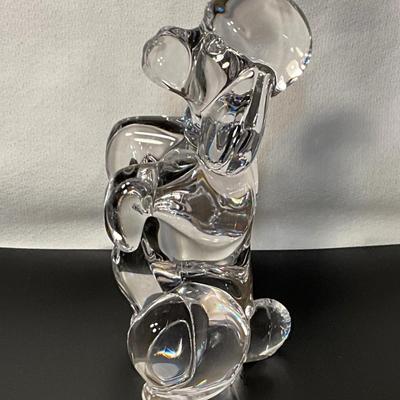 Sevres France Clear Crystal 7.5” Poodle