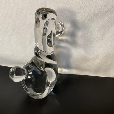 Daum France Clear Crystal 9” Poodle