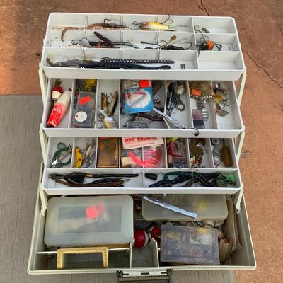 Vintage Rebel Tackle Box full of fishing items