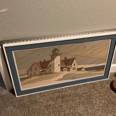 Vintage Wood Lath Picture.