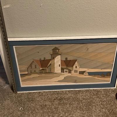 Vintage Wood Lath Picture.