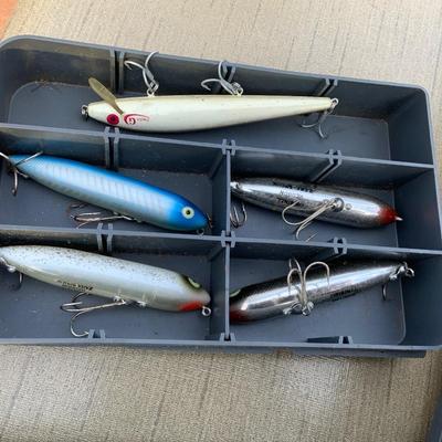 Magnum Over and Under Plano Box full of fishing lures and more