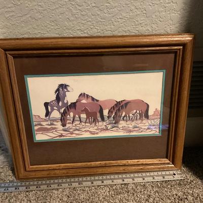 Signed Woody Crumbo ,Wild Horses.