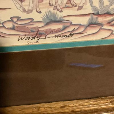Signed Woody Crumbo ,Wild Horses.