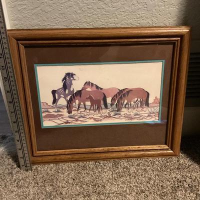 Signed Woody Crumbo ,Wild Horses.