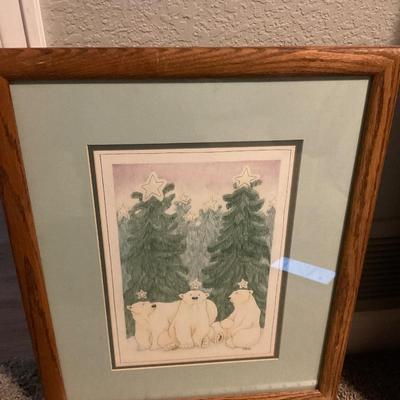 Vintage polar Bear Print By BStone
