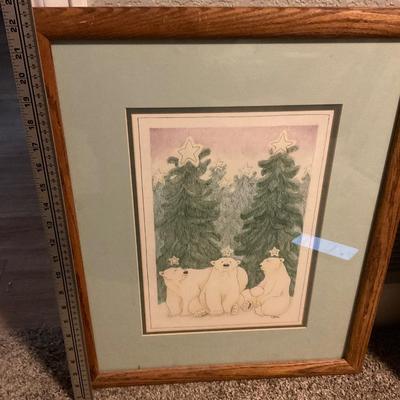 Vintage polar Bear Print By BStone