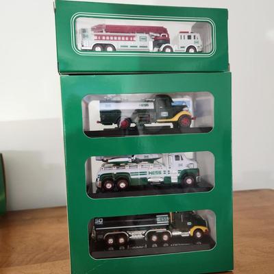 Hess Trucks Mini Collection 3 Pack 25th Anniversary + 2010 Mini Fire truck