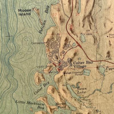 Large Mounted Map: Grand Teton National Park