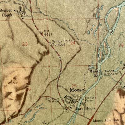 Large Mounted Map: Grand Teton National Park