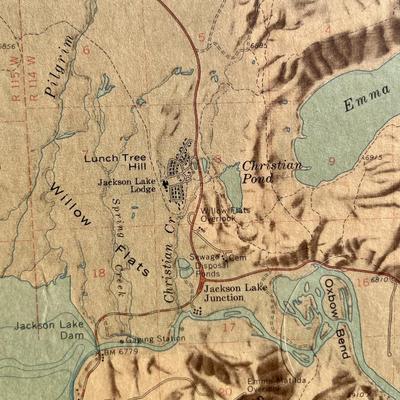 Large Mounted Map: Grand Teton National Park