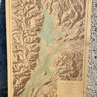 Large Mounted Map: Grand Teton National Park