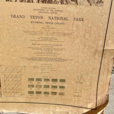 Large Mounted Map: Grand Teton National Park
