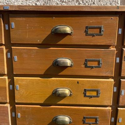 Antique 24 Drawer Apothecary Cabinet - once the property of The Museum of Riverside, CA