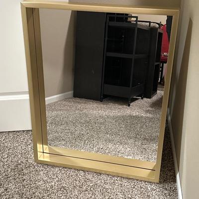 Gold square mirror