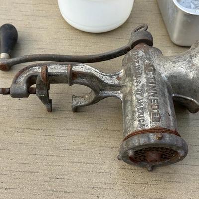 Vintage Meat Grinder, Pan and More!