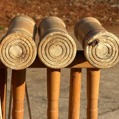 Vintage Forster Wooden Croquet Set