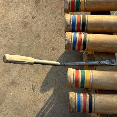 Vintage Forster Wooden Croquet Set