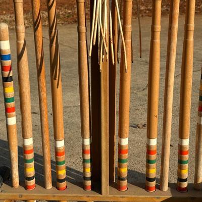 Vintage Forster Wooden Croquet Set