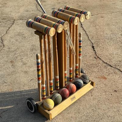 Vintage Forster Wooden Croquet Set