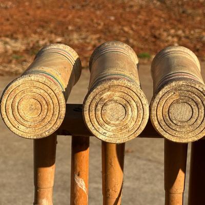 Vintage Forster Wooden Croquet Set
