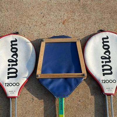Lot of 3 Vintage Wilson Raquets including T2000s