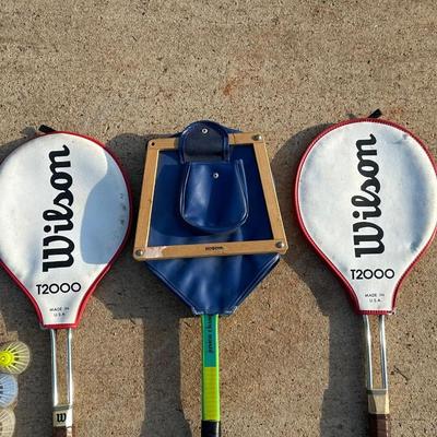 Lot of 3 Vintage Wilson Raquets including T2000s