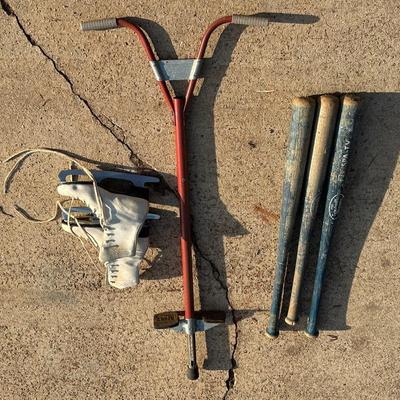 Lot of Vintage Sporting Items including Louisville Slugger Bats!